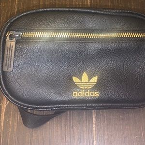 Adidas Black Leather Fannypack